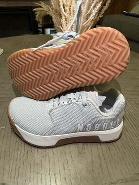 Nobull Outwork Edge Training Shoes in Light Grey with Gum Sole